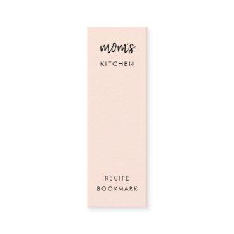 Moms Kitchen Modern Pink Mini Recipe Bookmark Card