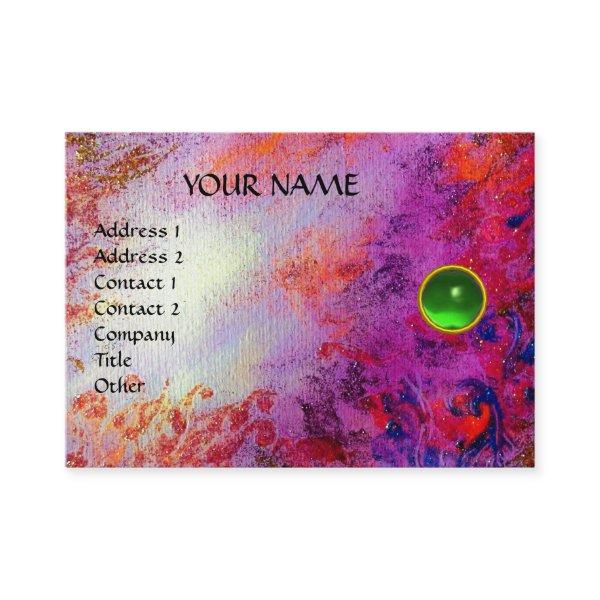 MON EMERALD AGATA ,bright  violet green gold
