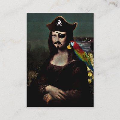 Mona Lisa Pirate Captain With Mustache