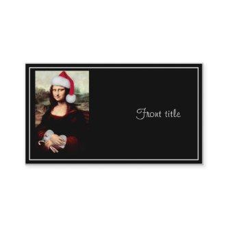 Mona Lisa's Christmas Santa Hat