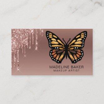 monarch butterfly Dripping Rose Gold