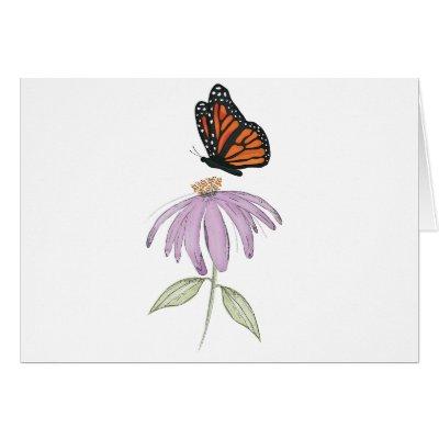 Monarch Butterfly with Purple Cone Flower