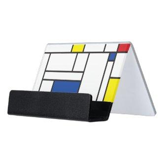 Mondrian Minimalist Geometric De Stijl Modern Art Desk  Holder