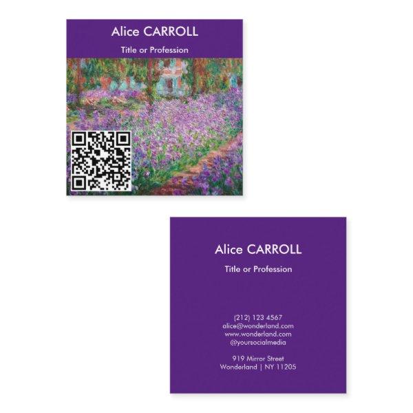 Monet - Artist's Garden at Giverny - QR Code Square