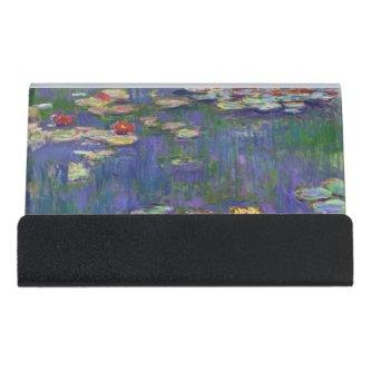 Monet Water Lilies Masterpiece Painting Desk  Holder