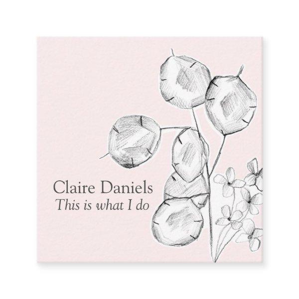 Money Plant Honesty Botanical Plant Drawing Square