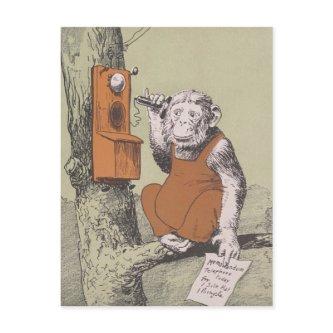 "Monkey Business Call" Postcard