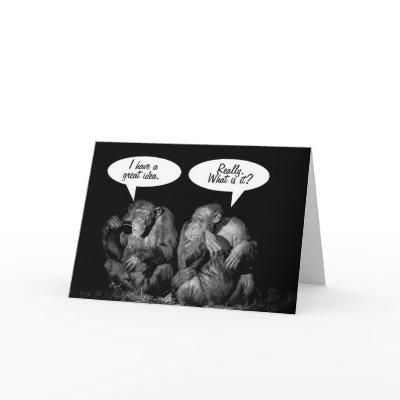 Monkey Chimp Funny Family Reunion Invitation Card