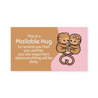 Monkey Mailable Hug Cards