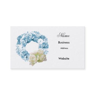 Monochromatic Blue Floral Wreath