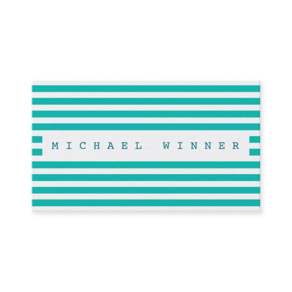 Monochromatic Mint Blue Pastel White Stripes Vip