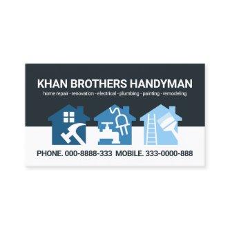 Monochrome Blue Layers Handyman Home Tools