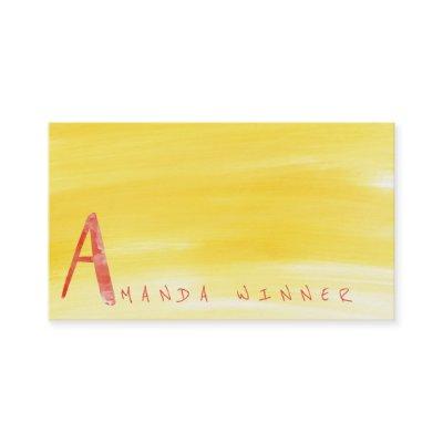Monogram A Minimalism Lemon Watermelon Aquarelle
