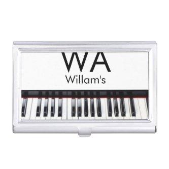 Monogram add initial letter name text piano music   case