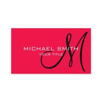 Monogram American rose color background