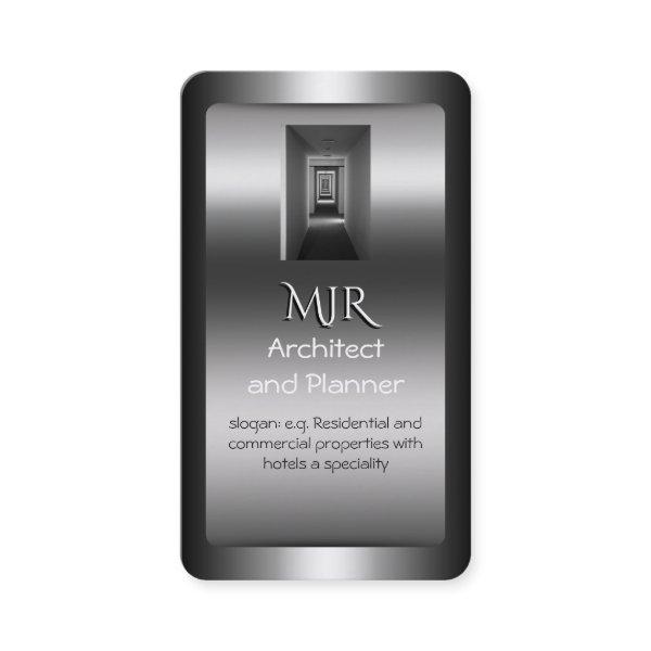 Monogram, Architect and Planner, chrome-effect