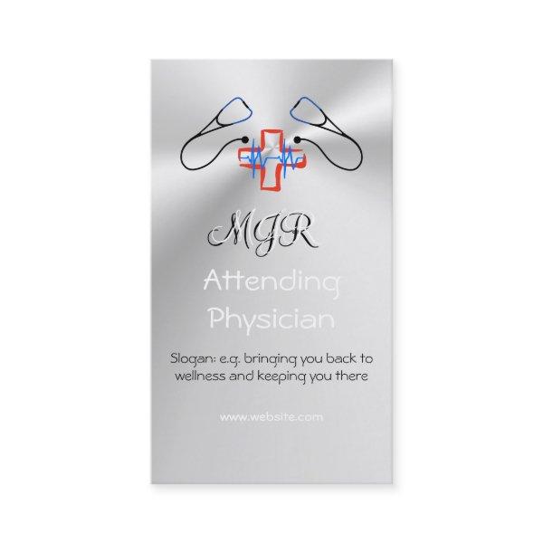 Monogram, Attending Physician, medical symbols