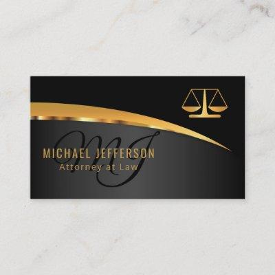 Monogram Attorney at Law - Black and Gold