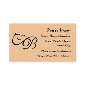 Monogram B  Horse Equestrian Classic
