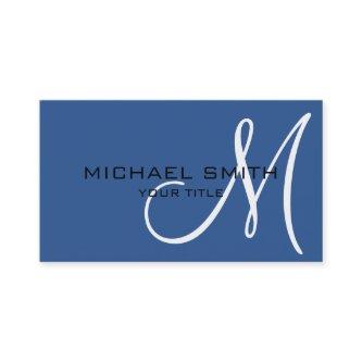 Monogram B'dazzaled blue color background
