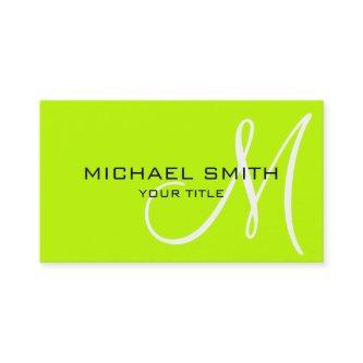 Monogram Bitter lime color background