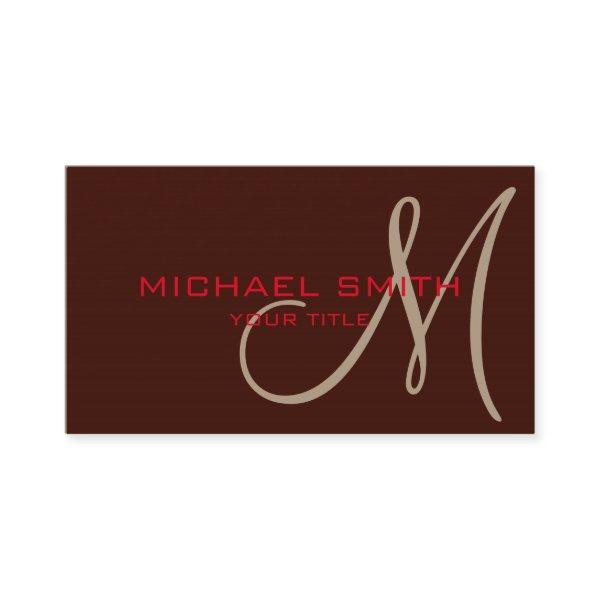 Monogram Black bean color background
