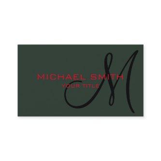 Monogram Black green color background