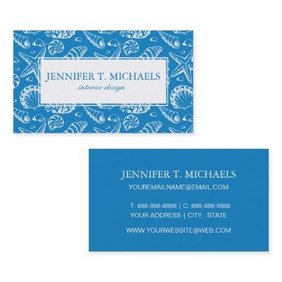 Monogram Blue Beach Pattern