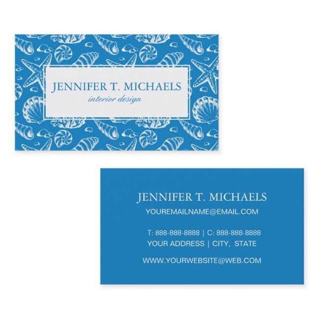 Monogram Blue Beach Pattern