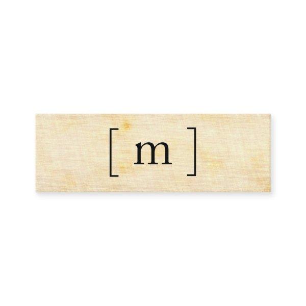 Monogram Bracket / Vintage Texture Mini