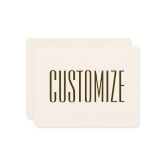 Monogram, Brand or Business Name | Off-white Brown Enclosure Card