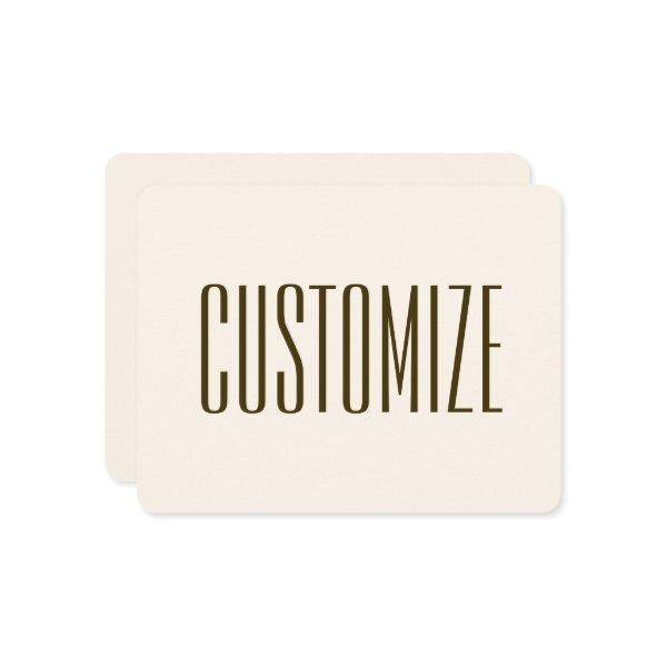 Monogram, Brand or Business Name | Off-white Brown Enclosure Card