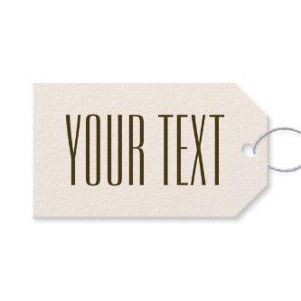 Monogram, Brand or Business Name | Off-white Brown Gift Tags