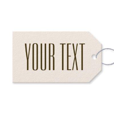 Monogram, Brand or Business Name | Off-white Brown Gift Tags