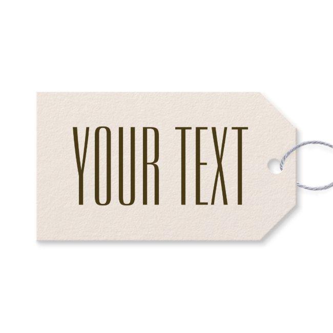 Monogram, Brand or Business Name | Off-white Brown Gift Tags