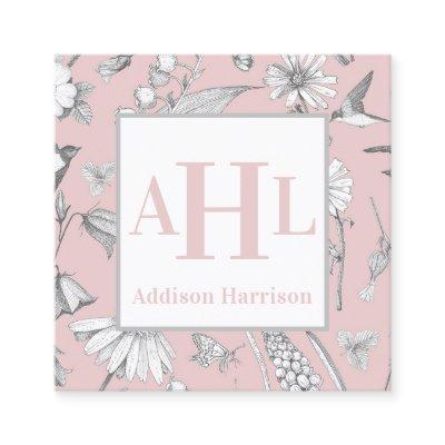Monogram Calling Card, Monogram Enclosure Cards