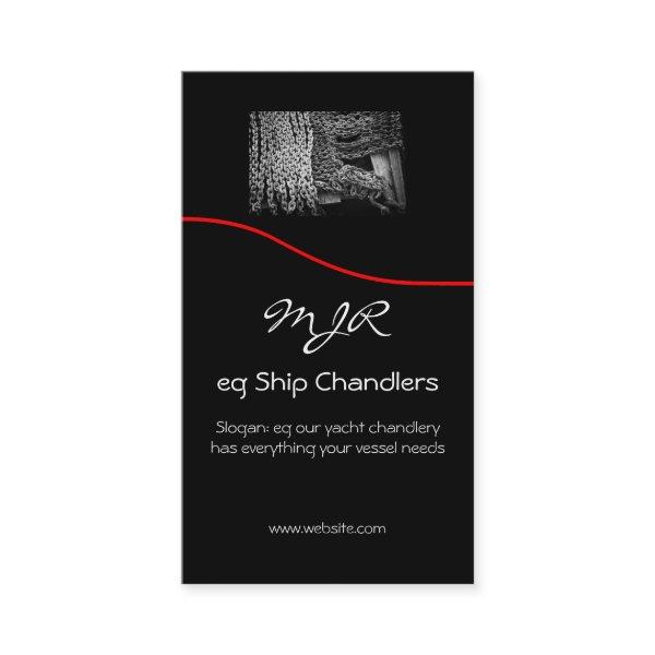 Monogram, Chandlers Anchor Chain, red swoosh