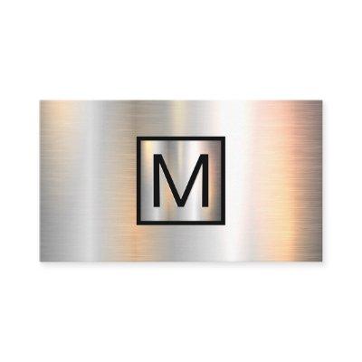 Monogram Chrome Metallic Banner