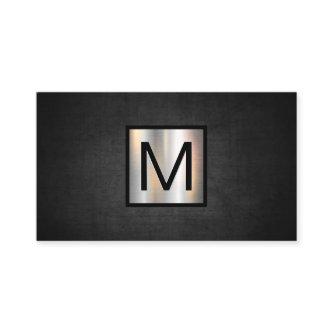 Monogram Chrome Metallic Banner | Dark Texture
