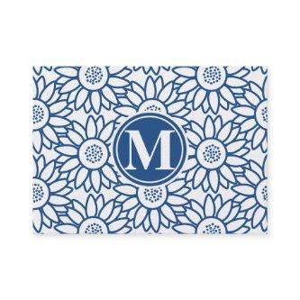 Monogram Classic Blue Sunflower