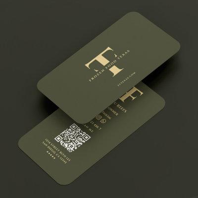 Monogram Company Logo F T Green Army Modern