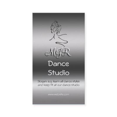 Monogram Dance Studio, Dancers Logo, metallic-look