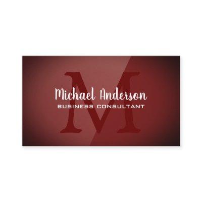 Monogram | Dark Red Gloss Background