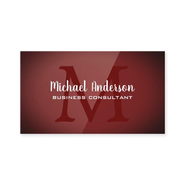 Monogram | Dark Red Gloss Background