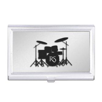 Monogram Drum Set Silver  Case