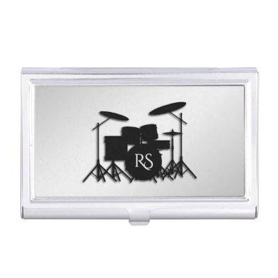 Monogram Drum Set Silver  Case