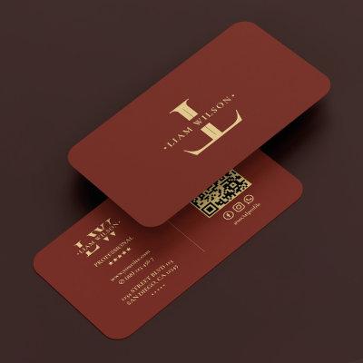 Monogram Elegant Logo L Modern Dark Terracotta