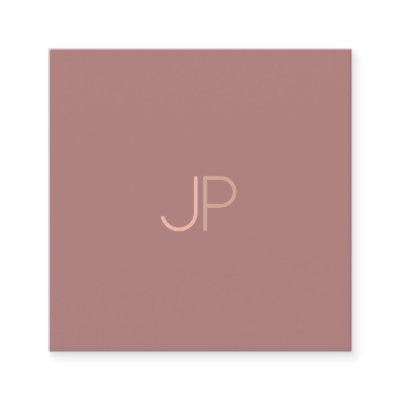 Monogram Elegant Plain Modern Trendy Design Luxury Square