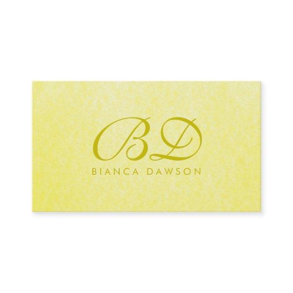 Monogram Fancy Script Yellow Texture