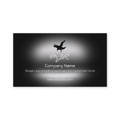 Monogram, Flying Raven Bird, metallic-effect